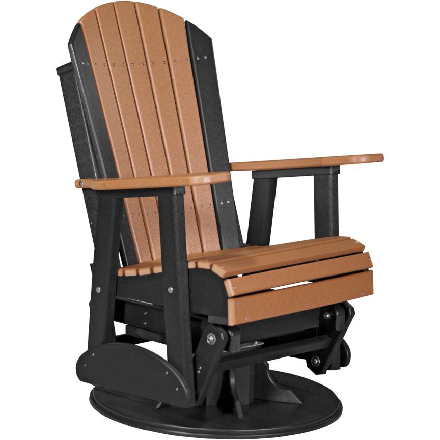 LuxCraft 2' Adirondack Swivel Glider Poly
