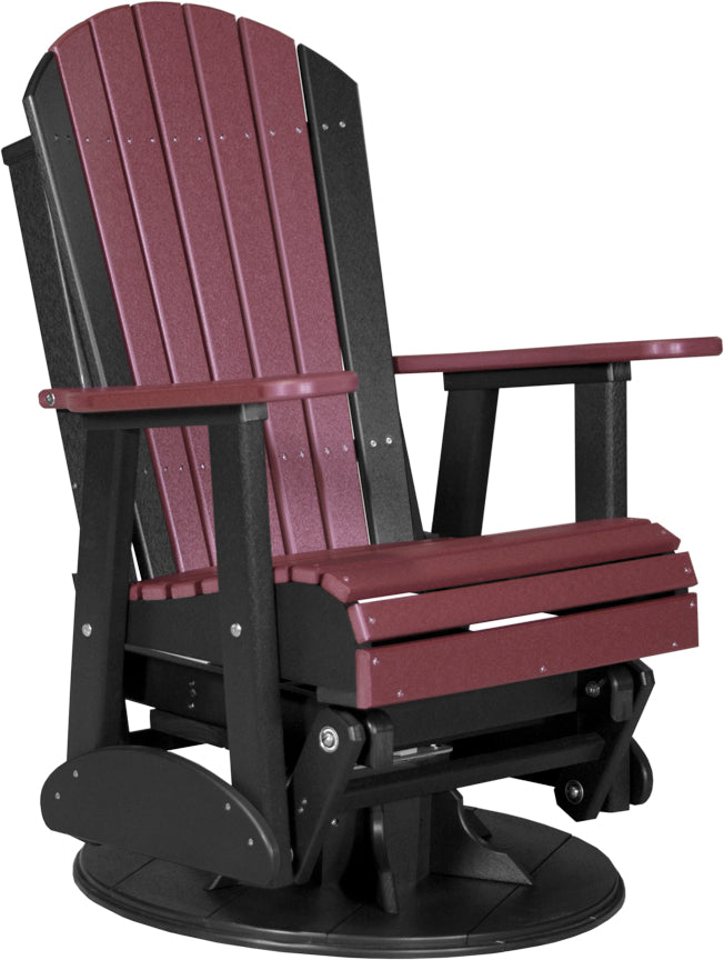 LuxCraft 2' Adirondack Swivel Glider Poly