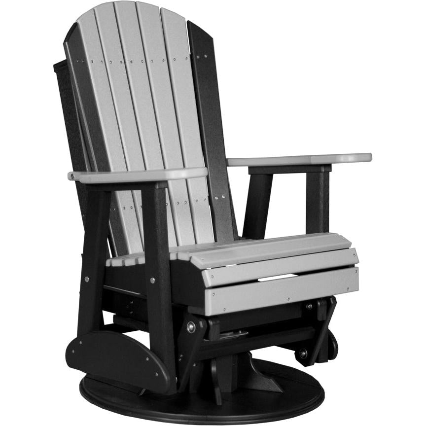 LuxCraft 2' Adirondack Swivel Glider Poly