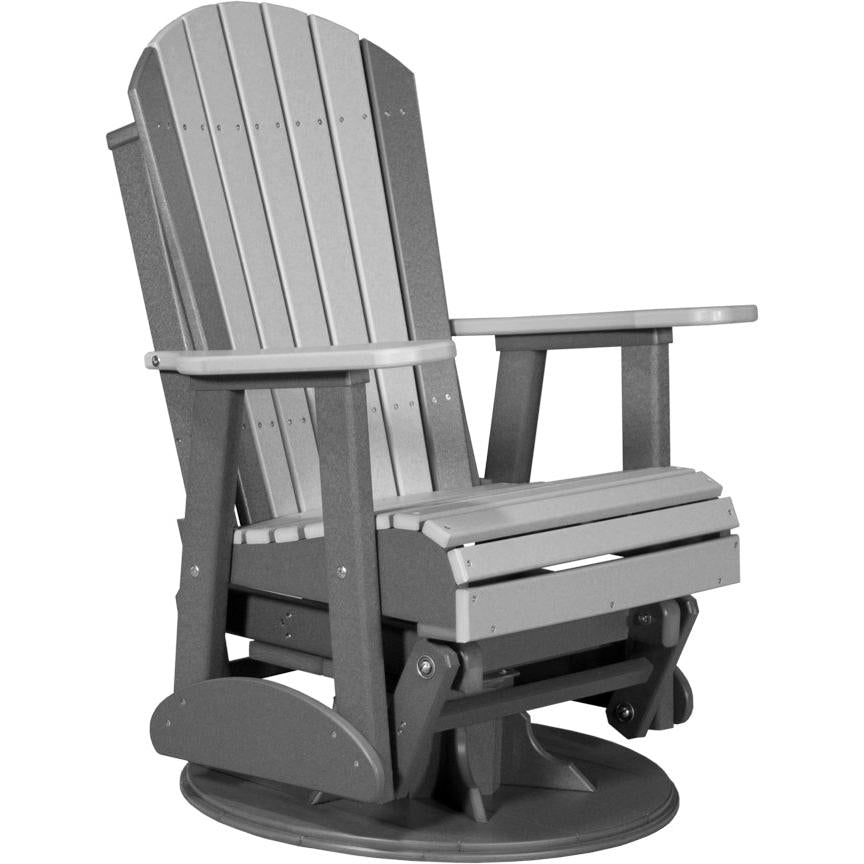 LuxCraft 2' Adirondack Swivel Glider Poly