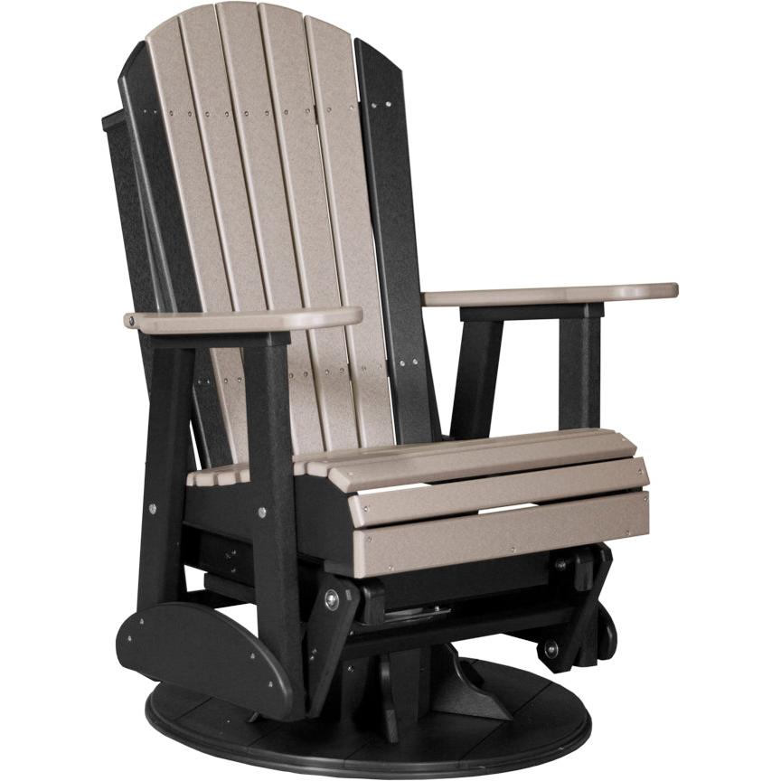 LuxCraft 2' Adirondack Swivel Glider Poly