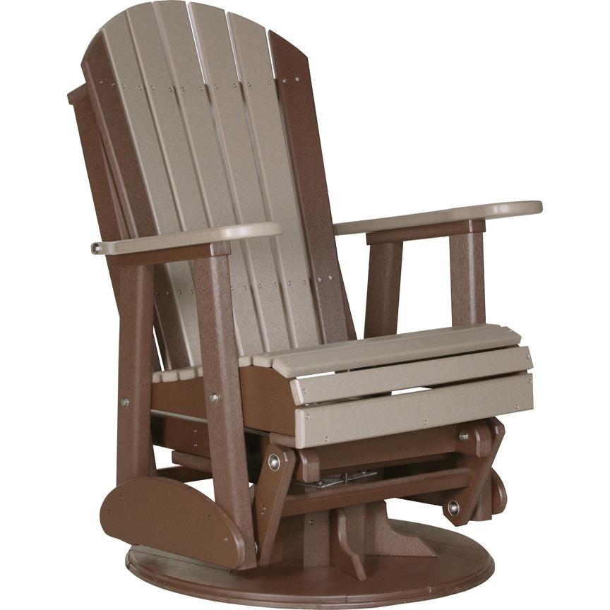 LuxCraft 2' Adirondack Swivel Glider Poly