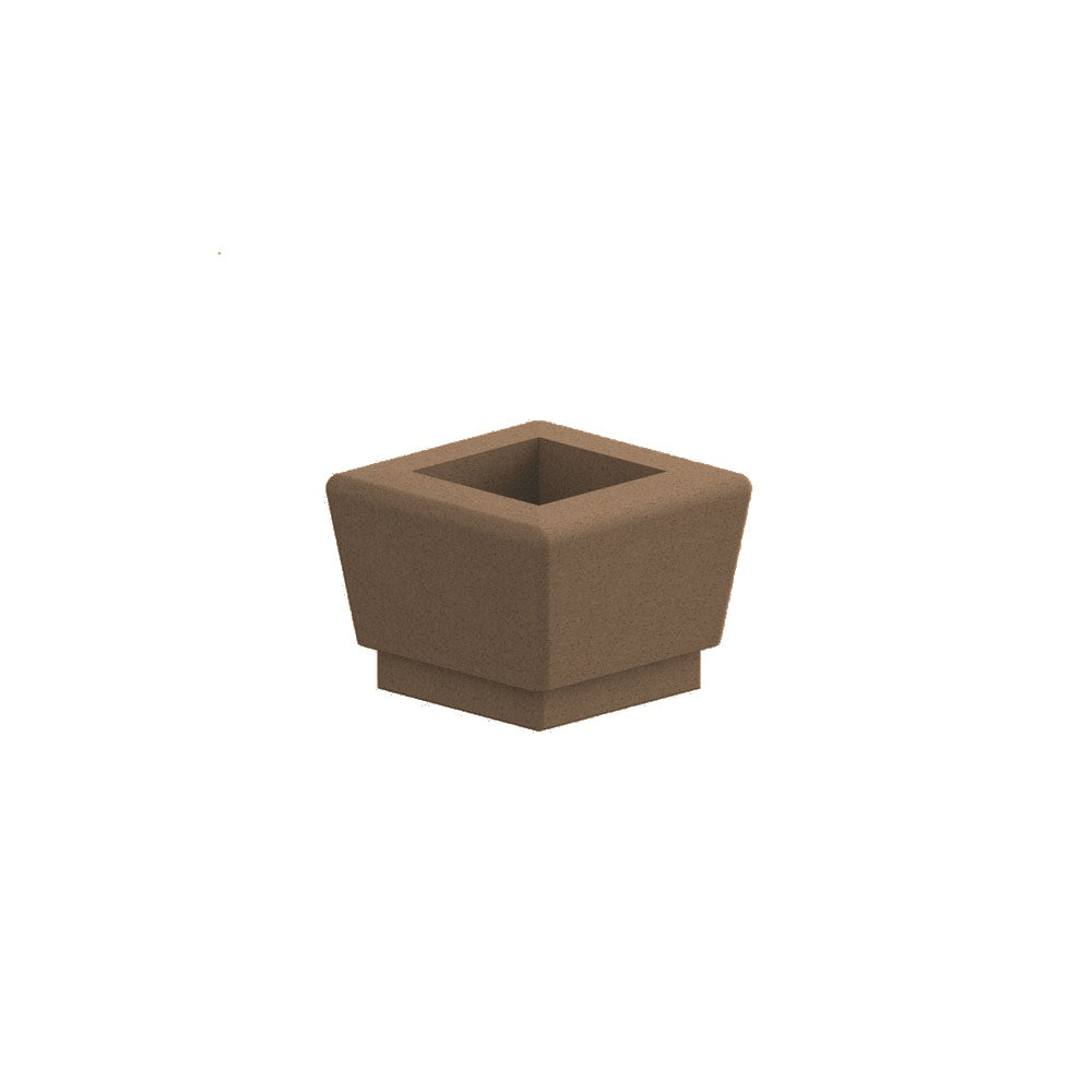 WS9126 Our Town Single Square Planter — Weatherstone — W22 Sand — digitally rendered color preview