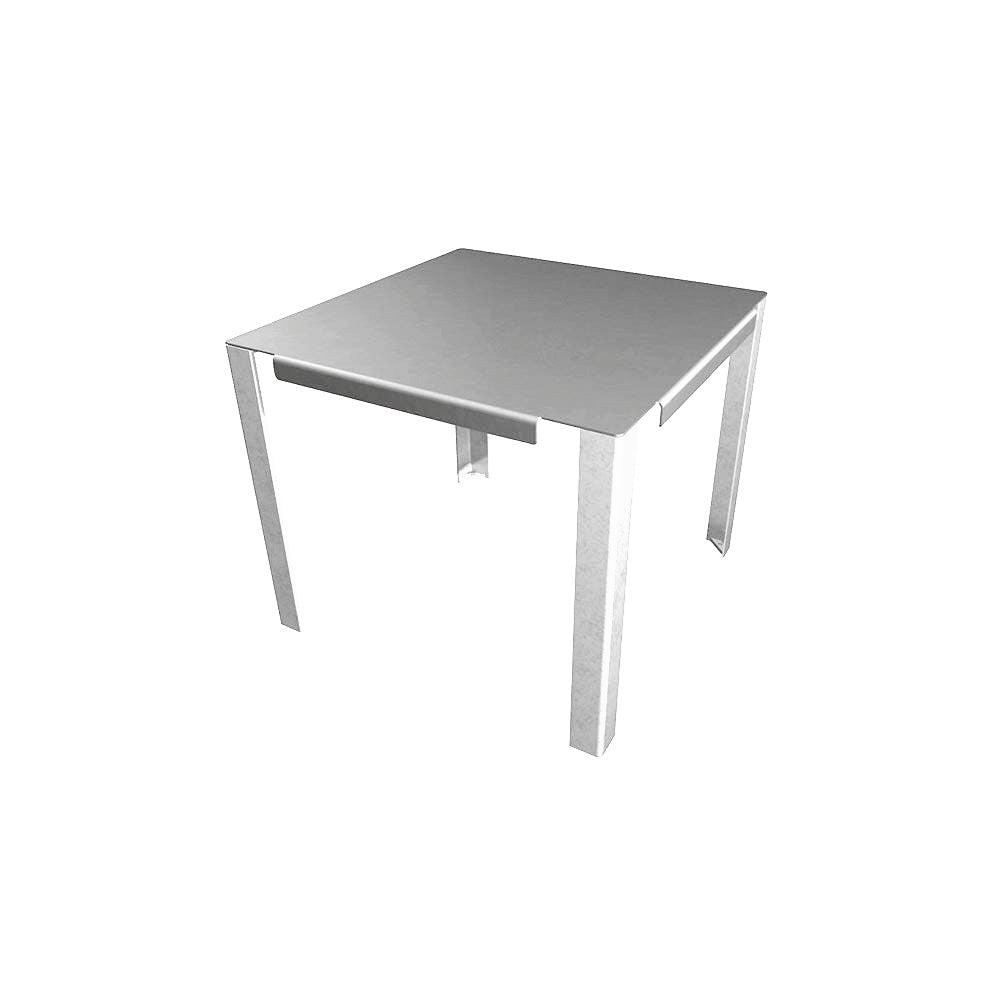 WS213 Steel Dining Table — Metal Powder Coat — 9 White — digitally rendered color preview