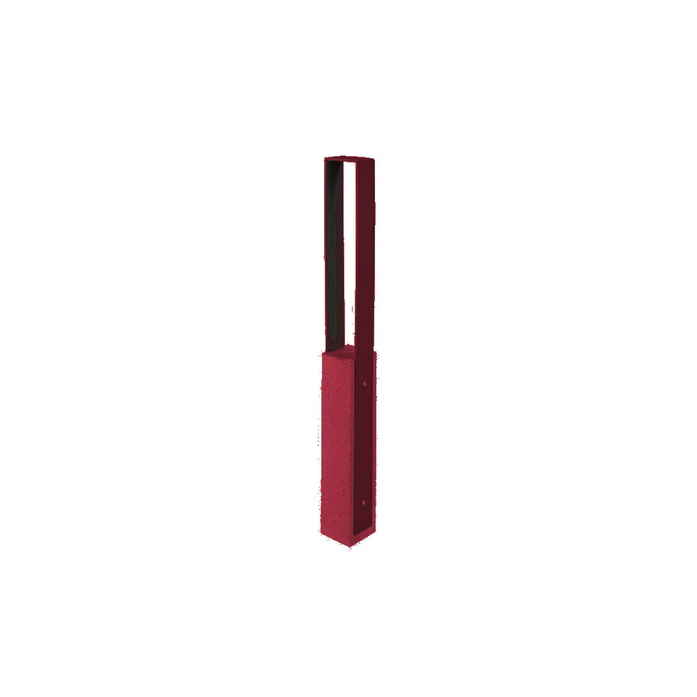 DF6530 Collaboration Vault Bike Bollard - Medium/Square — Metal Powder Coat — S43 Fireweed — digitally rendered color preview
