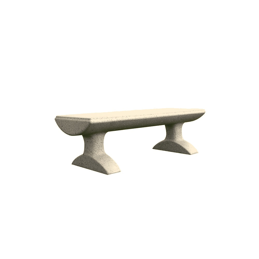 WS5030 Concrete Bench — Weatherstone — W20 White — digitally rendered color preview