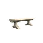WS5030 Concrete Bench — Weatherstone — W20 White — digitally rendered color preview