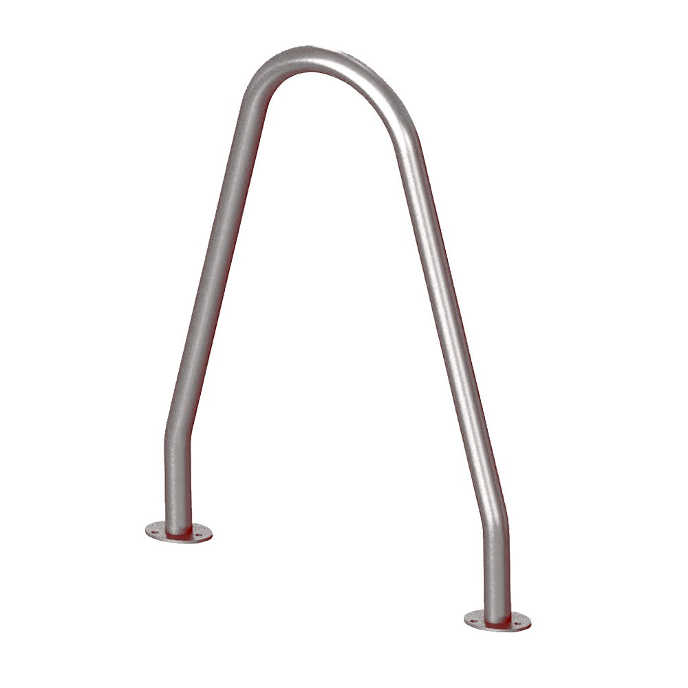 MF9026 Surface Mount Bola Bike Rack — Metal Powder Coat — 9 White — digitally rendered color preview