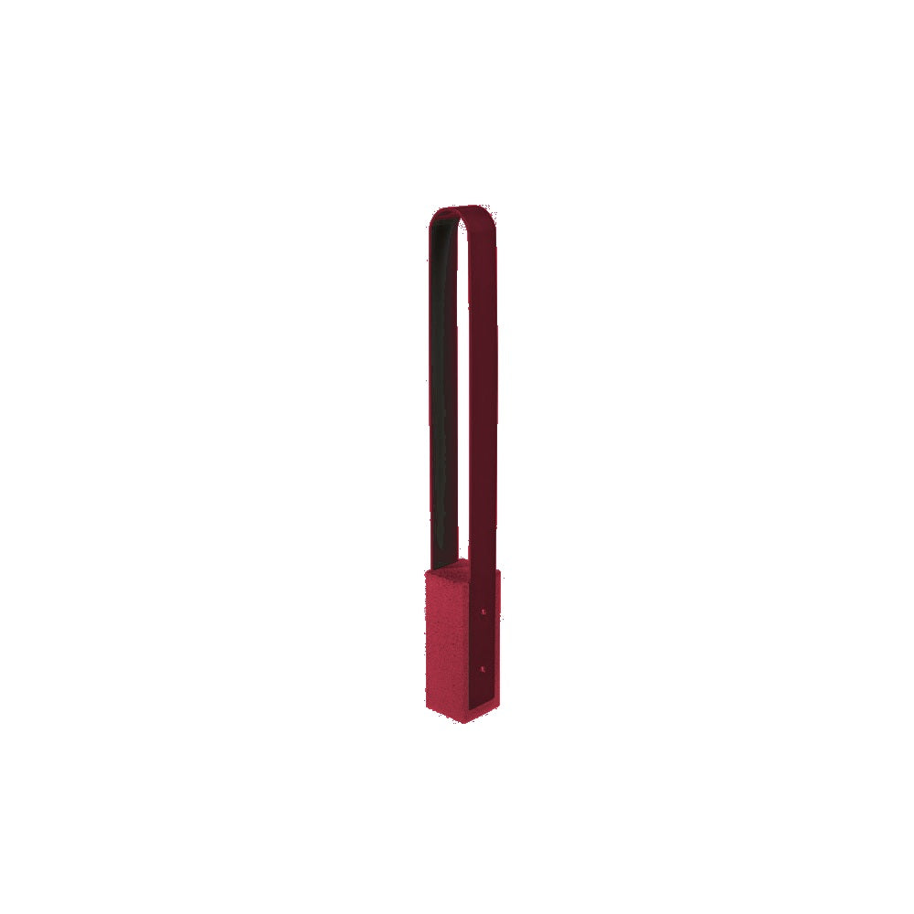 DF6510 Collaboration Vault Bike Bollard - Short/Rounded — Metal Powder Coat — S43 Fireweed — digitally rendered color preview