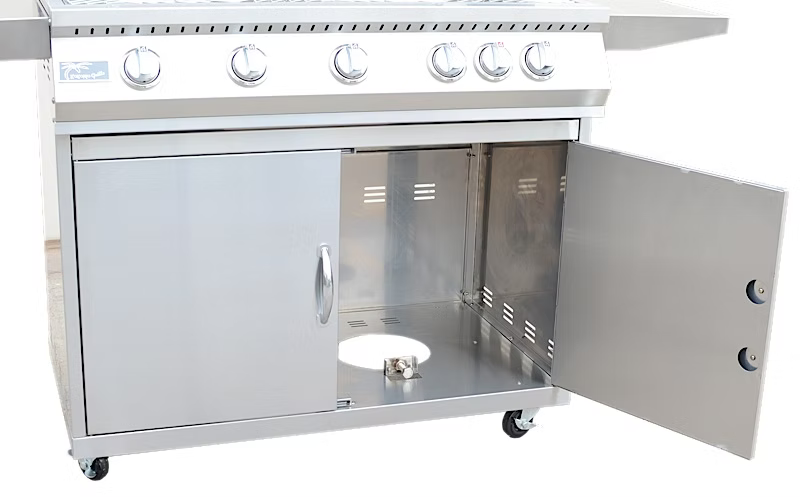 kokomo-5-burner-40-inch-cart-model-bbq-grill-with-locking-casters-304-stainless-steel