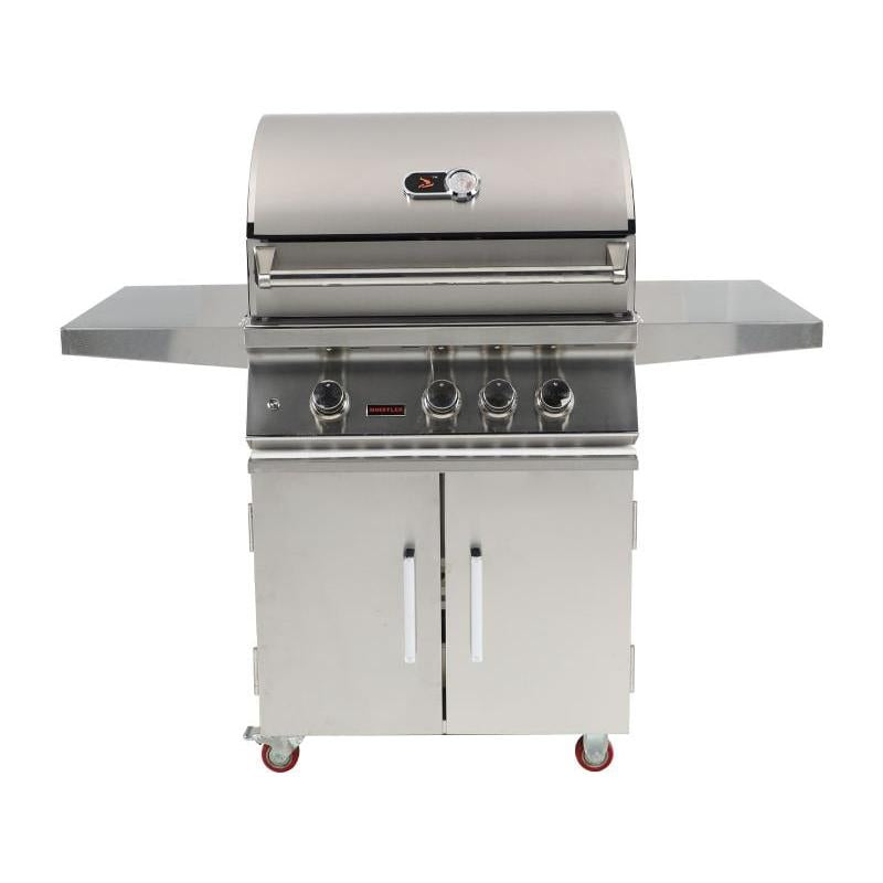 Whistler 28-Inch 3-Burner Gas Grill with Rear Infrared Burner, Grill Lights, Rotisserie Kit & Cover