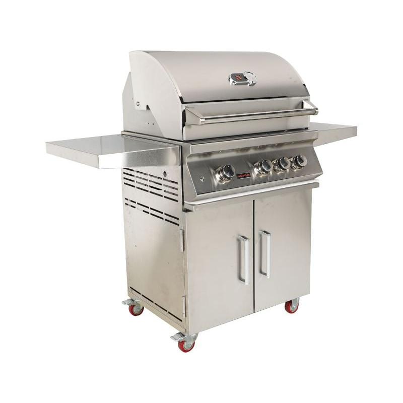 Whistler 28-Inch 3-Burner Gas Grill with Rear Infrared Burner, Grill Lights, Rotisserie Kit & Cover