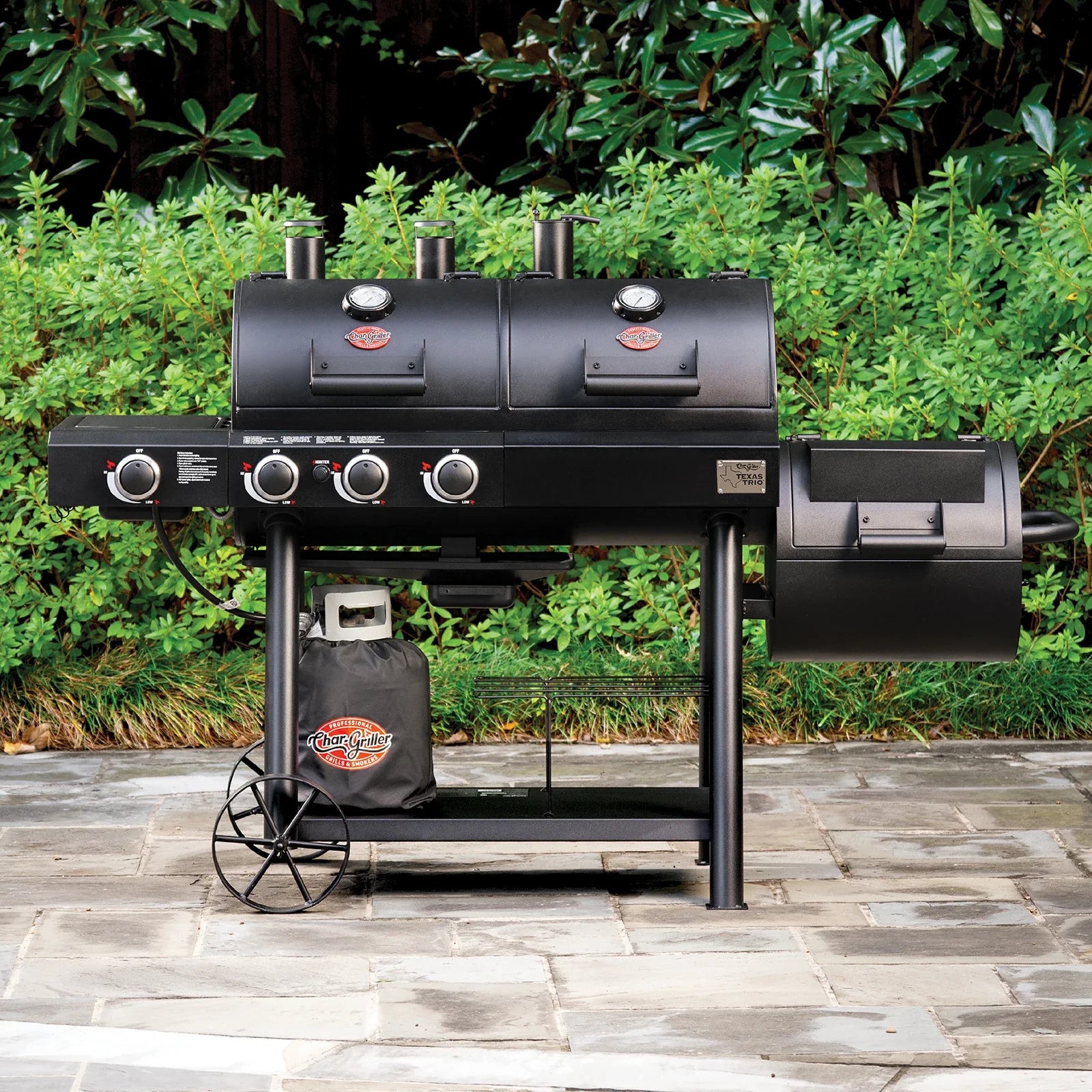Char-Griller Texas Trio Gas & Charcoal Grill 3070
