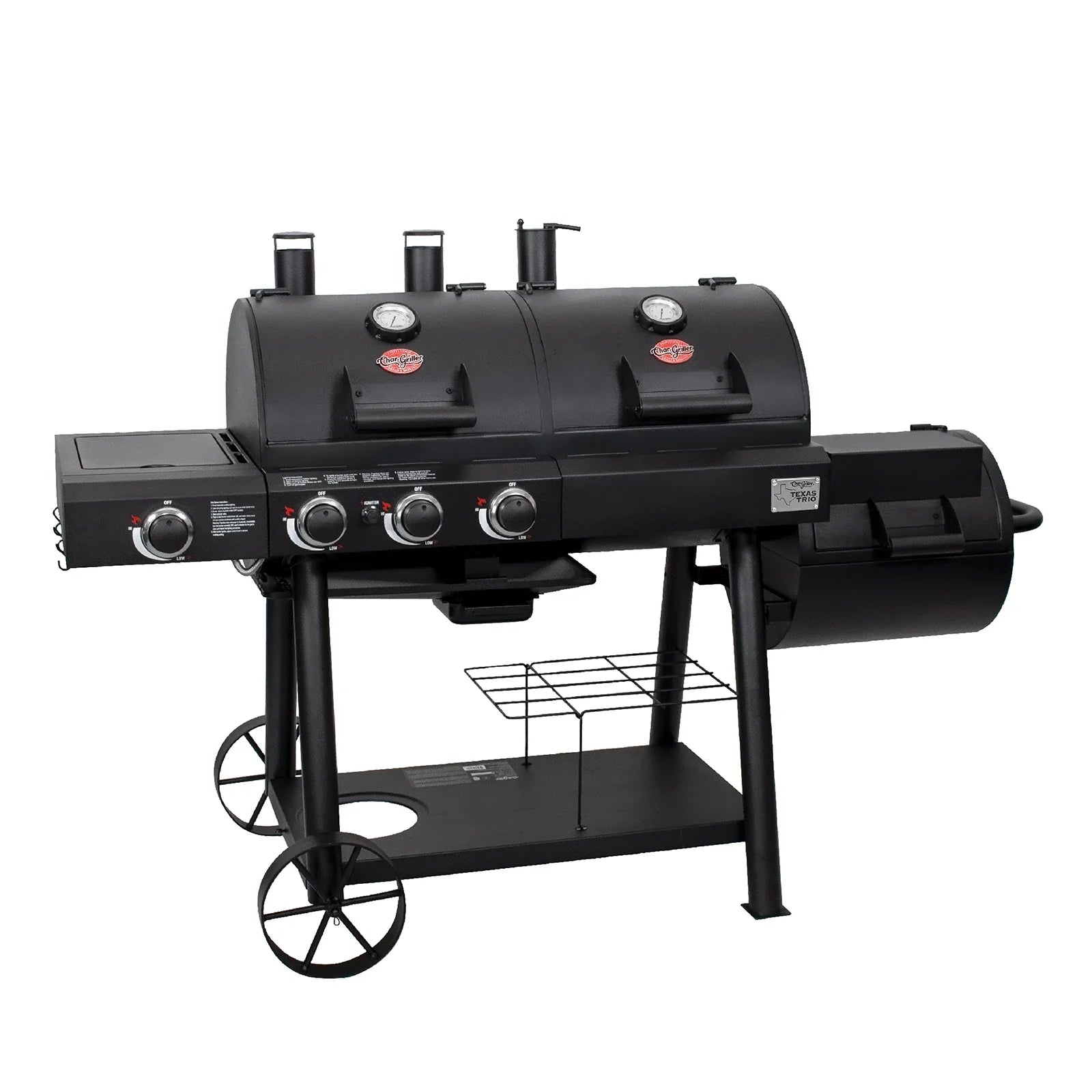 Char-Griller Texas Trio Gas & Charcoal Grill 3070