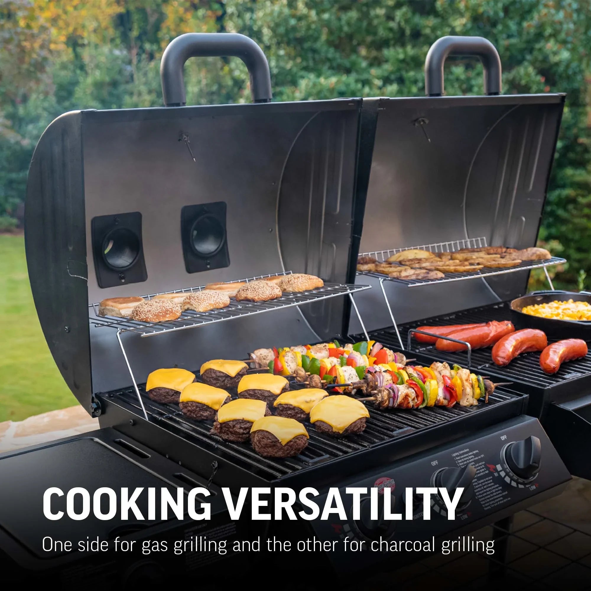 Char-Griller Texas Trio Gas & Charcoal Grill 3070