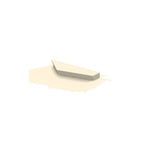 ZB.KN.01 Knife Concrete Bench — Acid Wash — A20 White — digitally rendered color preview