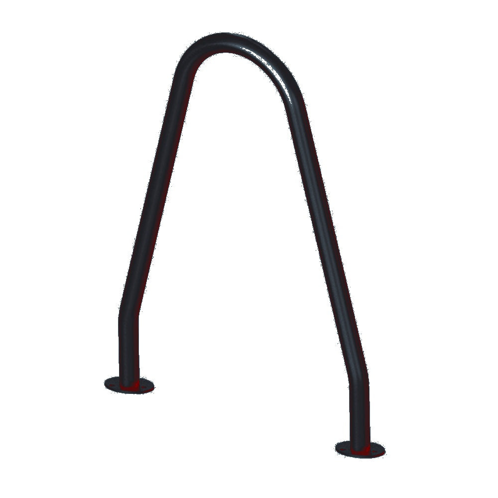 MF9026 Surface Mount Bola Bike Rack — Metal Powder Coat — 126 Charcoal — digitally rendered color preview