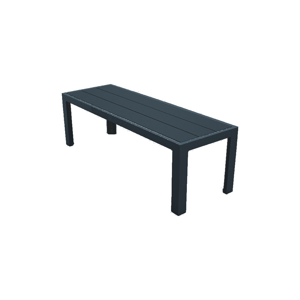 2229 Urban Dining Bench — Metal Powder Coat — 126 Charcoal — digitally rendered color preview