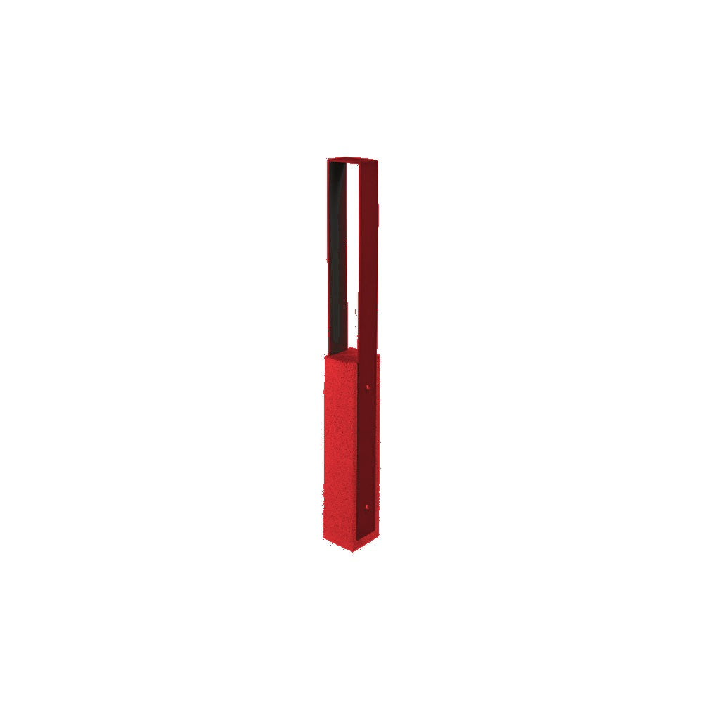 DF6530 Collaboration Vault Bike Bollard - Medium/Square — Metal Powder Coat — 2 Red — digitally rendered color preview