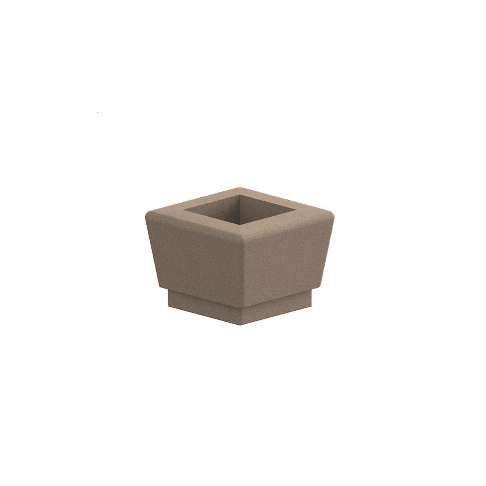 WS9126 Our Town Single Square Planter — Weatherstone — W21 Buff — digitally rendered color preview
