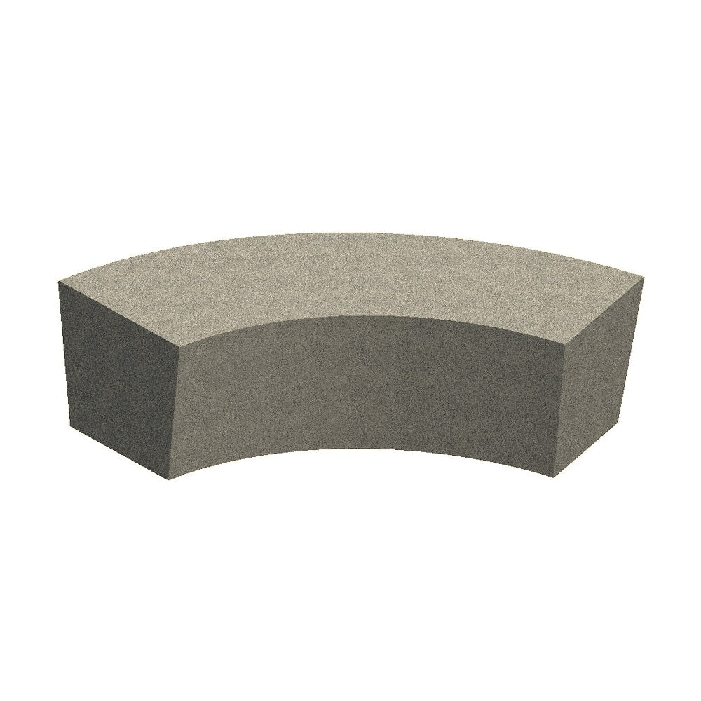 ZB.CI.3000 Small Concrete Circular Bench — Acid Wash — A20 White — digitally rendered color preview