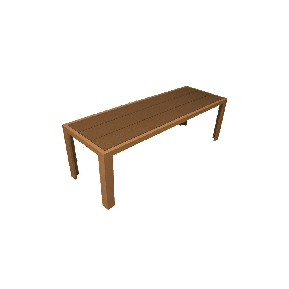 2228 Lorna Dining Bench — Woodgrains — B20 Iroko — digitally rendered color preview