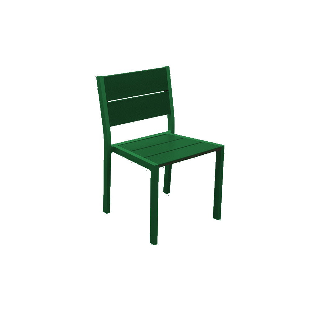 2307 Lorna Dining Chair — Metal Powder Coat — 69 Emerald — digitally rendered color preview