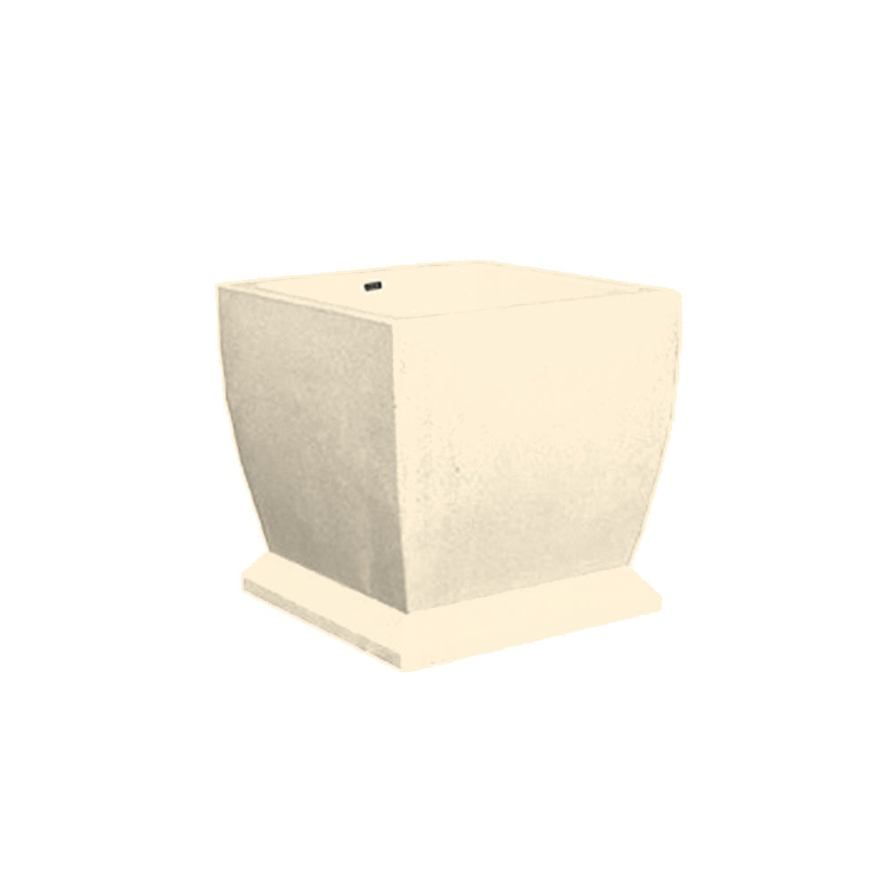 TF4204 Square Concrete Planter — Weatherstone — W20 White — digitally rendered color preview