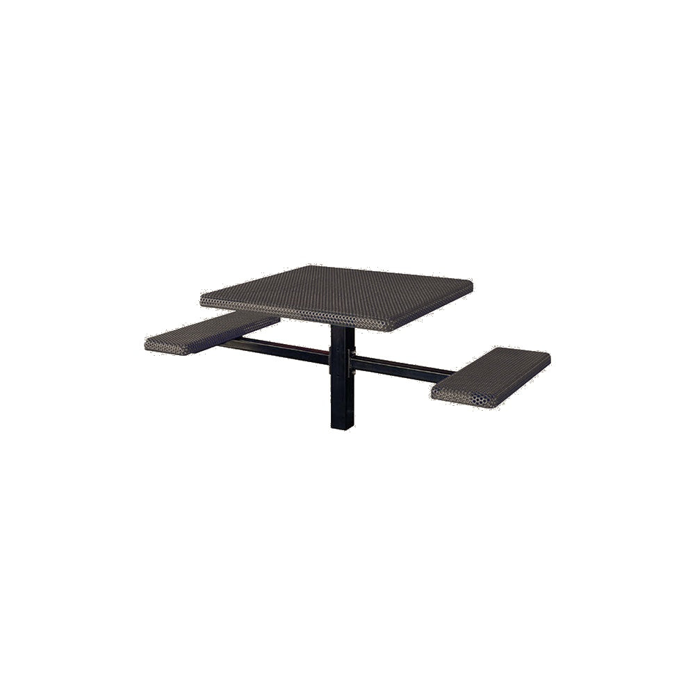 MF1062 Square 2-Bench Inground Mount ADA Compliant Table — Metal Powder Coat — 84 Beige — digitally rendered color preview