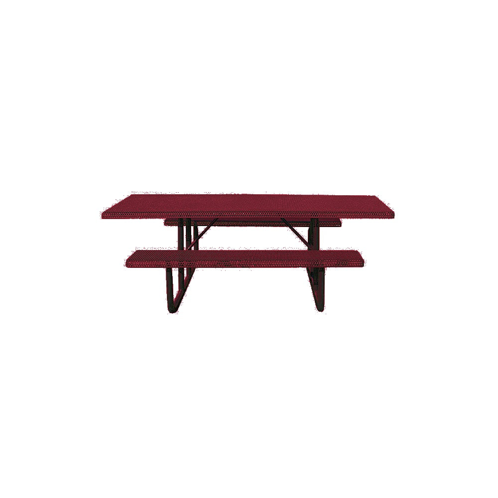 MF1059 8' Portable ADA Compliant Park Picnic Table — Metal Powder Coat — S43 Fireweed — digitally rendered color preview