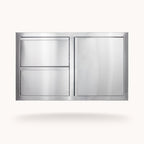 36" Deluxe 2-Drawer with Single Access Door Combo