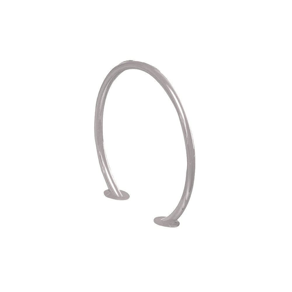 MF9024 Surface Mount Circle Bike Rack — Metal Powder Coat — 9 White — digitally rendered color preview