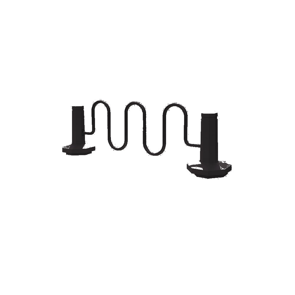 TF7193 Bike Rack Bollard — Metal Powder Coat — 8 Black — digitally rendered color preview