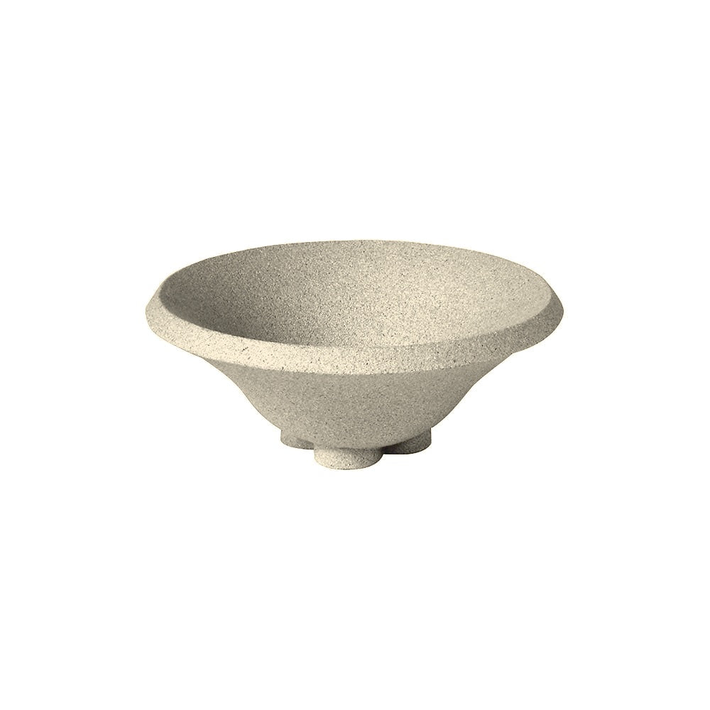 WS435 Round Concrete Planter — Acid Wash — A20 White — digitally rendered color preview