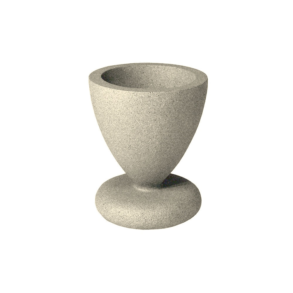 WS445 Round Concrete Planter — Acid Wash — A20 White — digitally rendered color preview