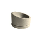 WS401 Modern Round Concrete Planter — Weatherstone — W20 White — digitally rendered color preview