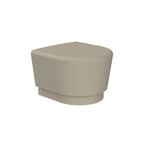 WS907 Our Town Curve Bench End — Weatherstone — W20 White — digitally rendered color preview