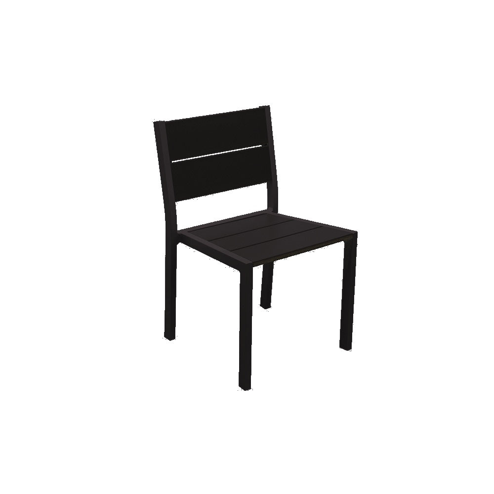 2307 Lorna Dining Chair — Metal Powder Coat — 8 Black — digitally rendered color preview