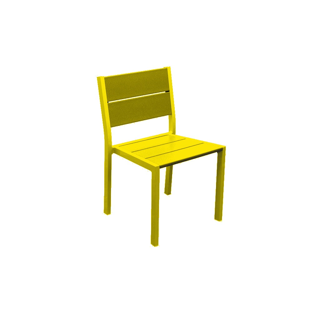 2307 Lorna Dining Chair — Metal Powder Coat — S1 Yellow — digitally rendered color preview