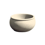 TF4340 Elliptical Concrete Planter — Weatherstone — W20 White — digitally rendered color preview