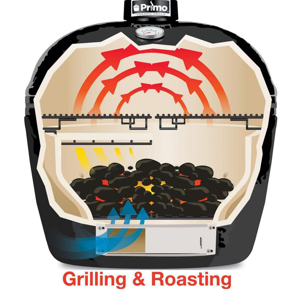 Primo Grills Oval Junior All-In-One Kamado Grill PGCJRC