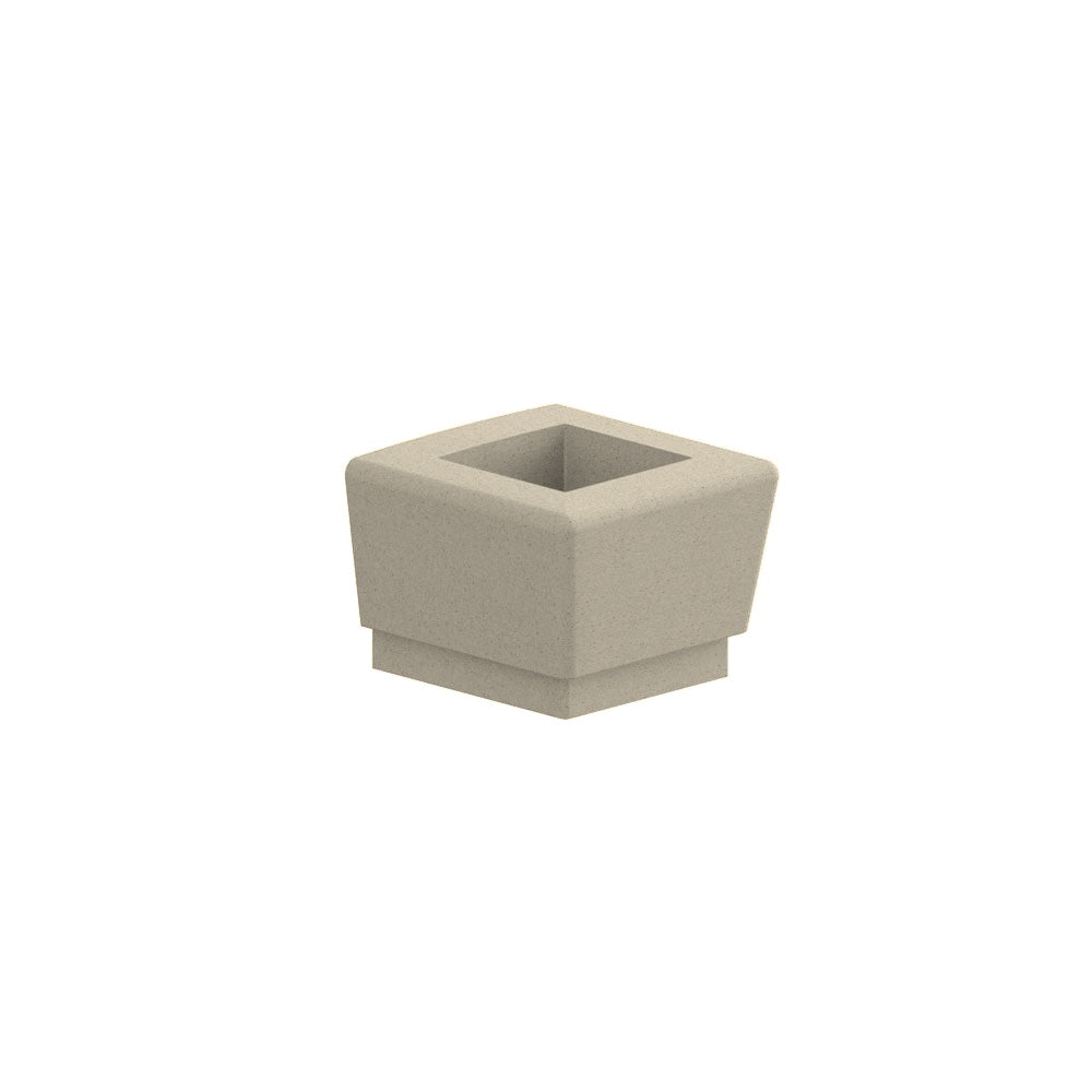 WS9113 Our Town Square Planter End — Weatherstone — W20 White — digitally rendered color preview
