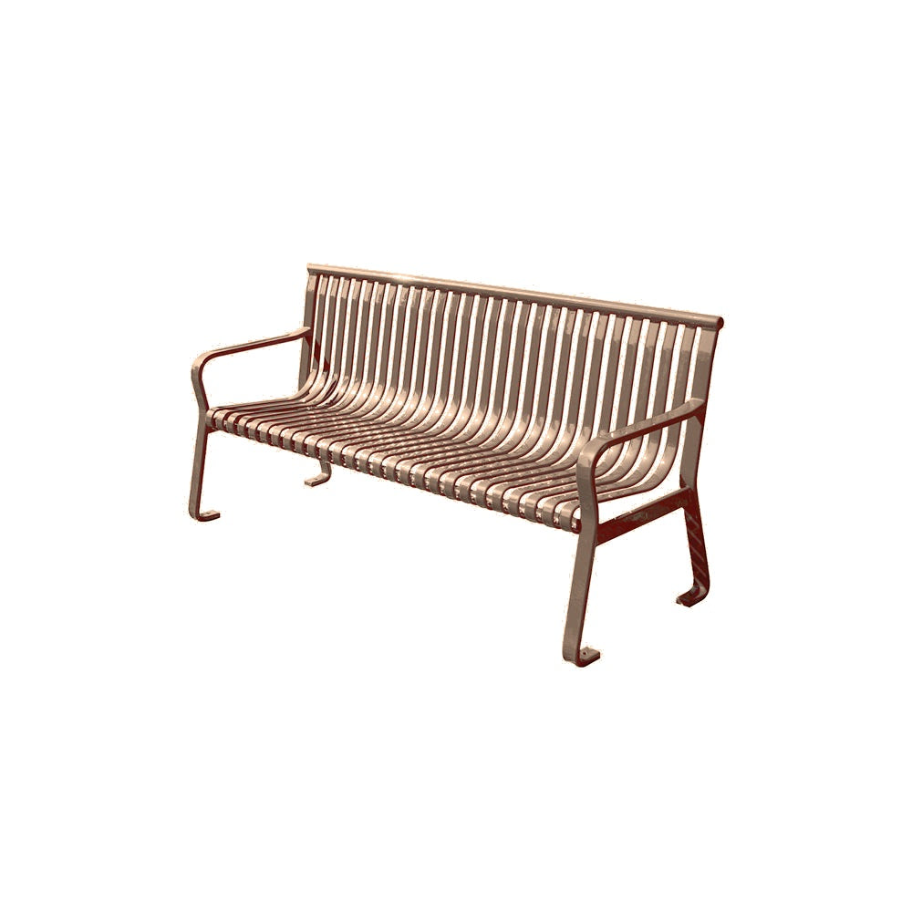 MF2231 Flat Steel Bench — Metal Powder Coat — S44 Putty — digitally rendered color preview