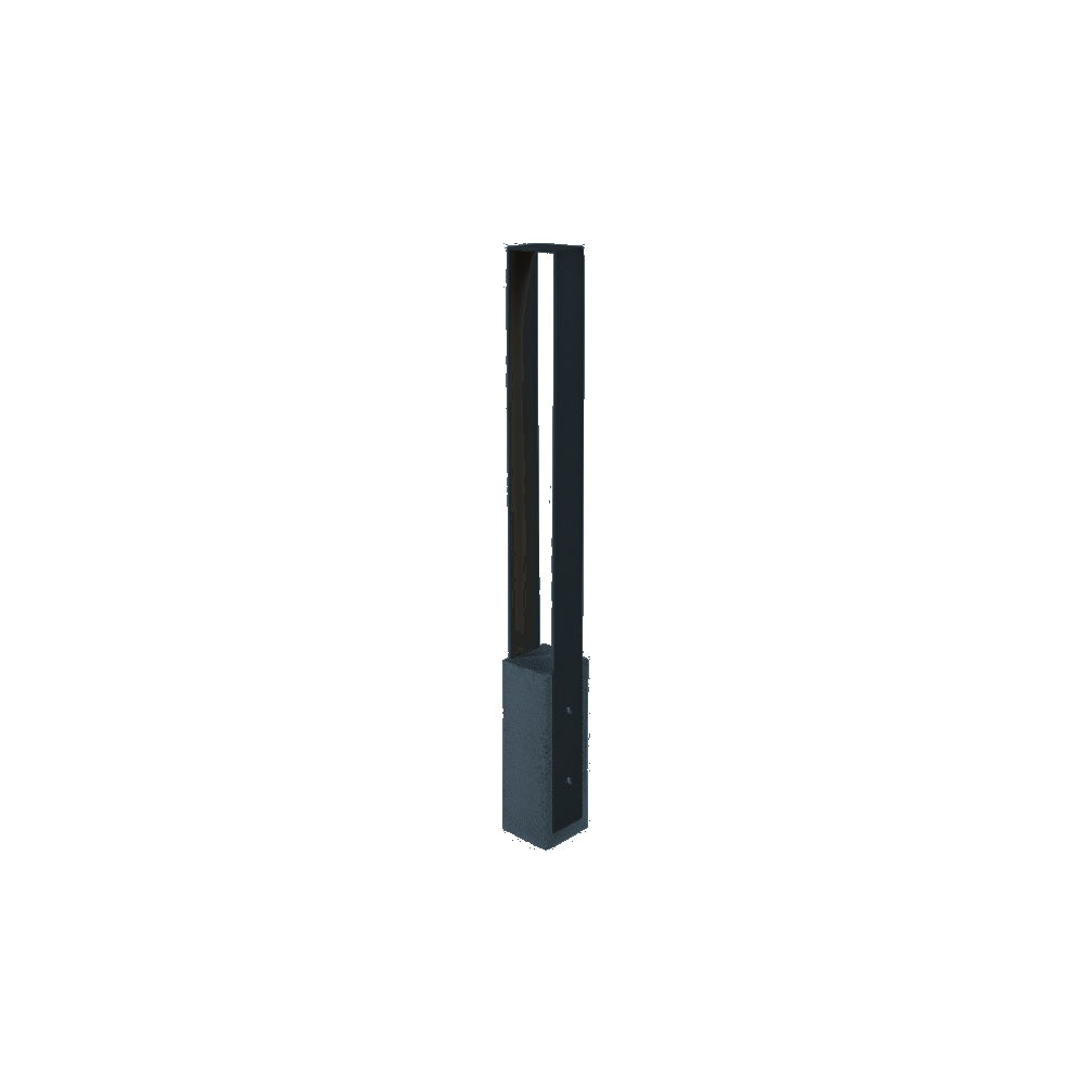 DF6525 Collaboration Vault Bike Bollard - Short/Square — Metal Powder Coat — 126 Charcoal — digitally rendered color preview