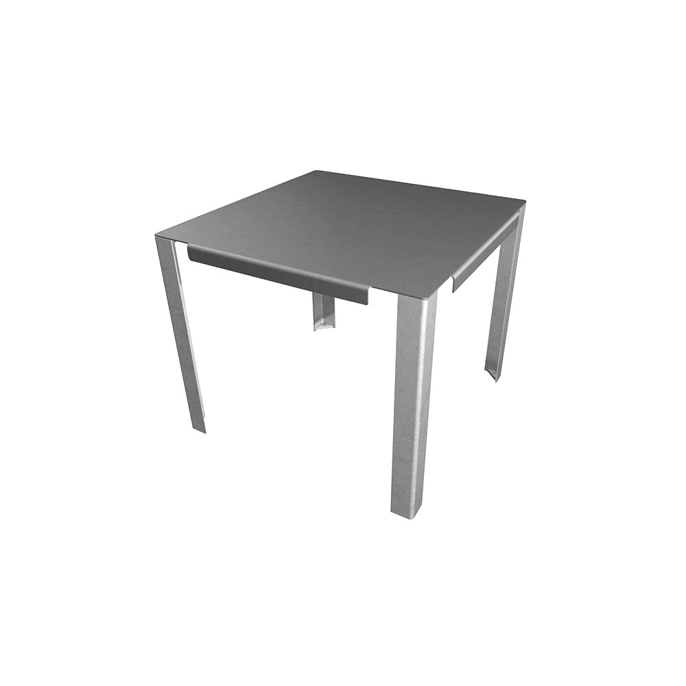 WS213 Steel Dining Table — Metal Powder Coat — 72 Aluminum — digitally rendered color preview