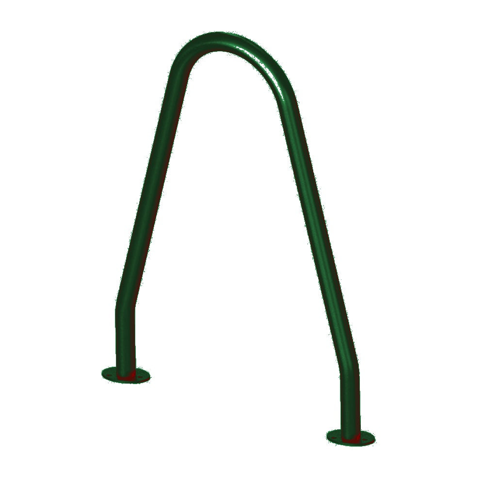 MF9026 Surface Mount Bola Bike Rack — Metal Powder Coat — 69 Emerald — digitally rendered color preview