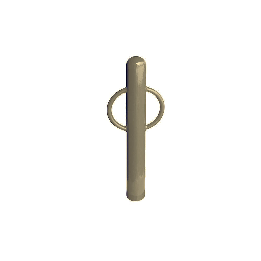 MF9014 Inground Mount Bike Post Bollard — Metal Powder Coat — 7 Sand — digitally rendered color preview