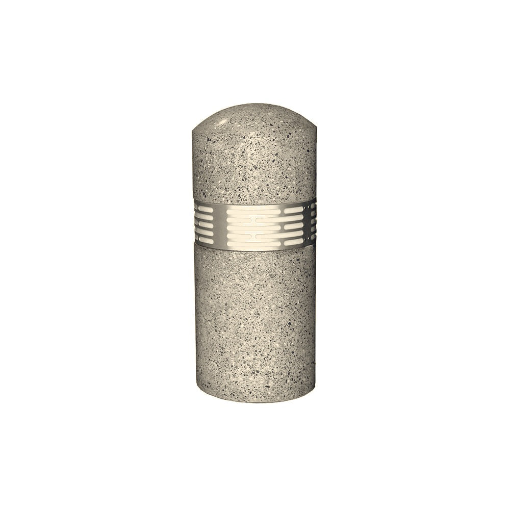 TF6084 Concrete Lighted Bollard — Weatherstone — W20 White — digitally rendered color preview
