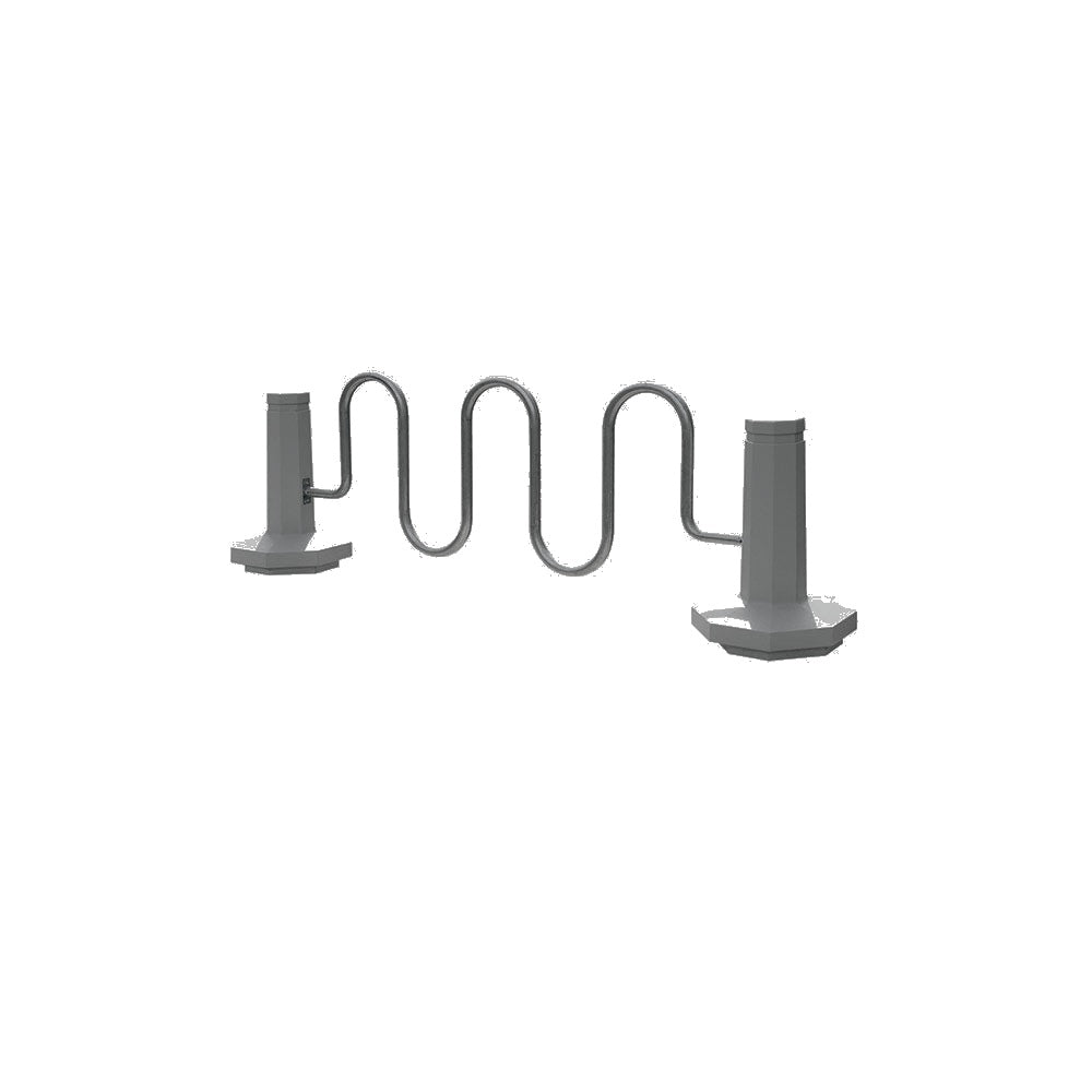 TF7193 Bike Rack Bollard — Acid Wash — A26 Charcoal — digitally rendered color preview