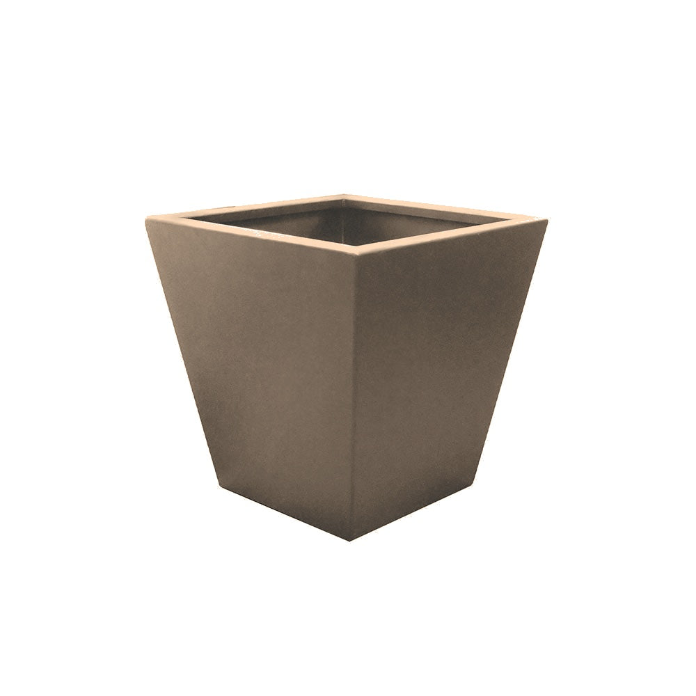WS502 Executive Series Tapered Aluminum Planter — Metal Powder Coat — S44 Putty — digitally rendered color preview
